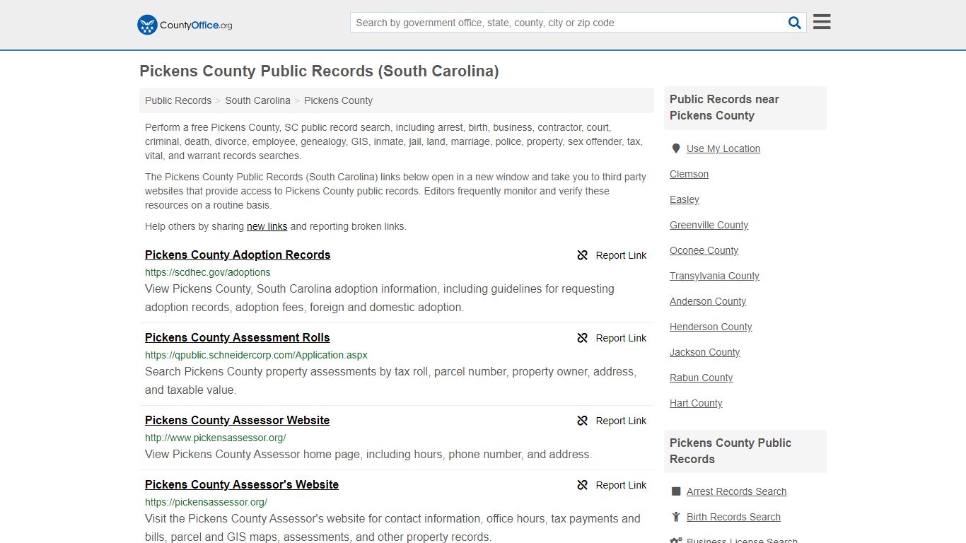 Public Records - Pickens County, SC (Business, Criminal ...